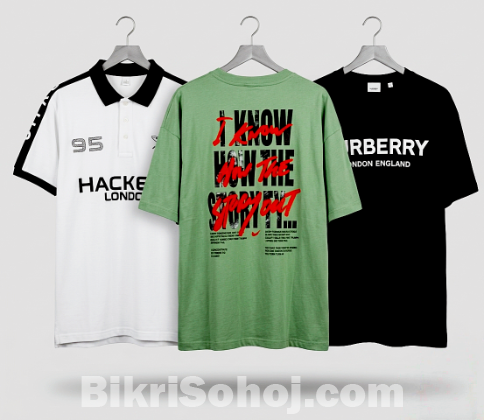 ১টি polo t-shirt 2টি drop shoulder offer price only 999Tk